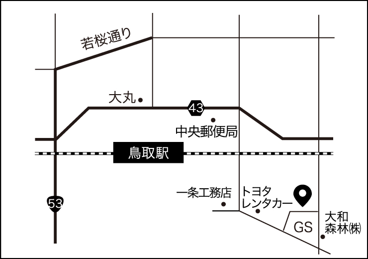 flossy 鳥取店 のアクセスマップ