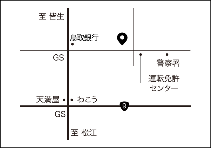 flossy 米子店 のアクセスマップ